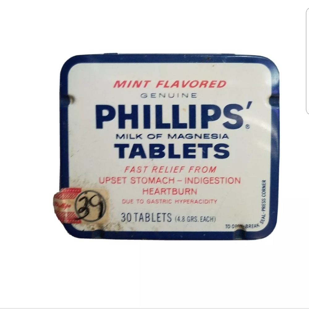 Genuine Phillips Milk of Magnesia Tablets Indigest
